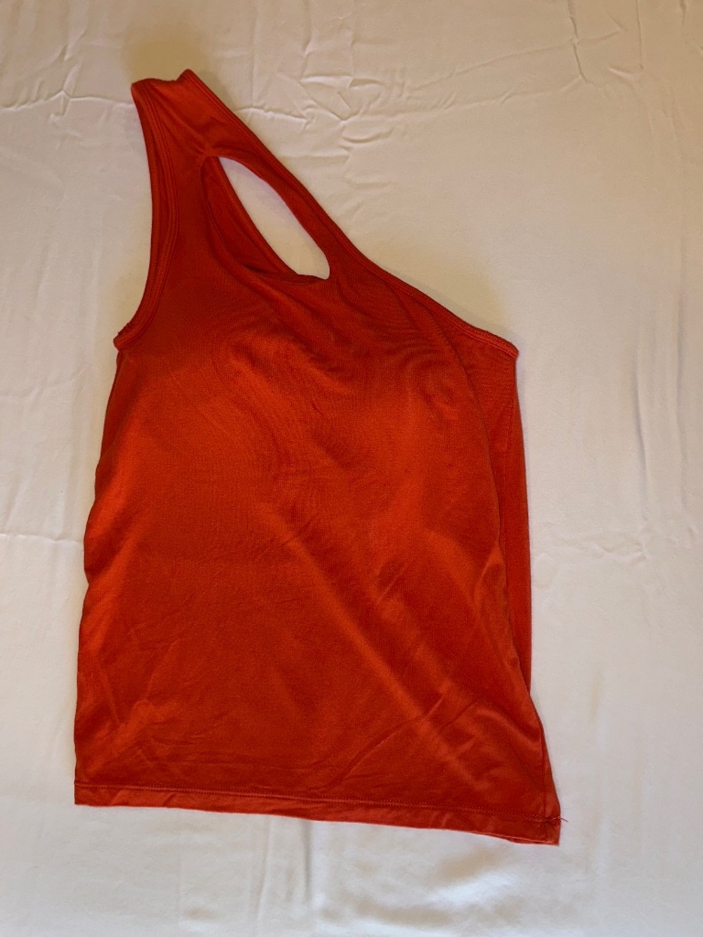 Klassy Network - Orange One Shoulder Cut-Out Brami (Full Length)